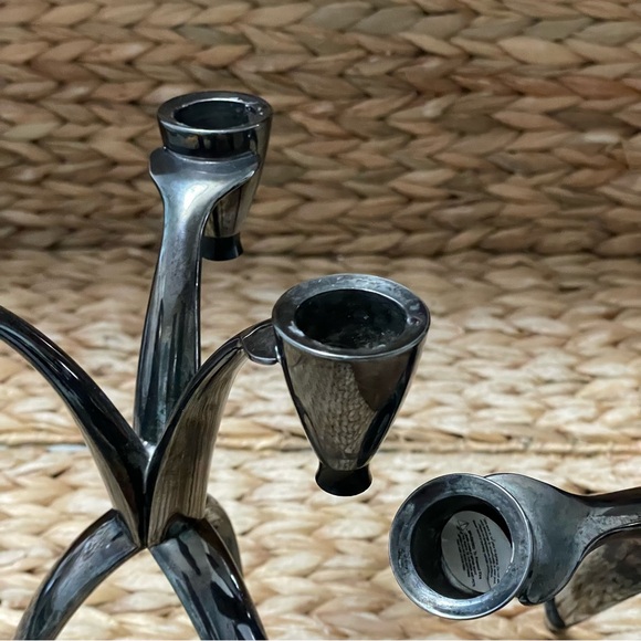 Vintage Oneida Atomic Silverplate Candelabra Heirloom Mid Century Modern‎ 1950’s - Picture 5 of 7